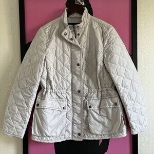 Coach Quilted Jacket Size S Cream